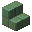 Verwitterte geschnittene Kupfertreppe